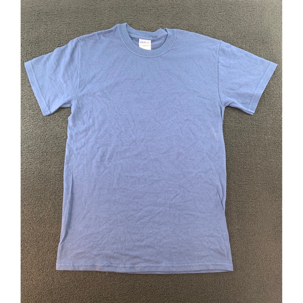 Gildan‎ Heavy Cotton T Shirt Periwinkle Blue Crew Neck Short Sleeve Size S